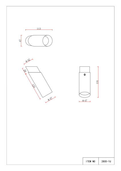2800-1U потолочный светильник