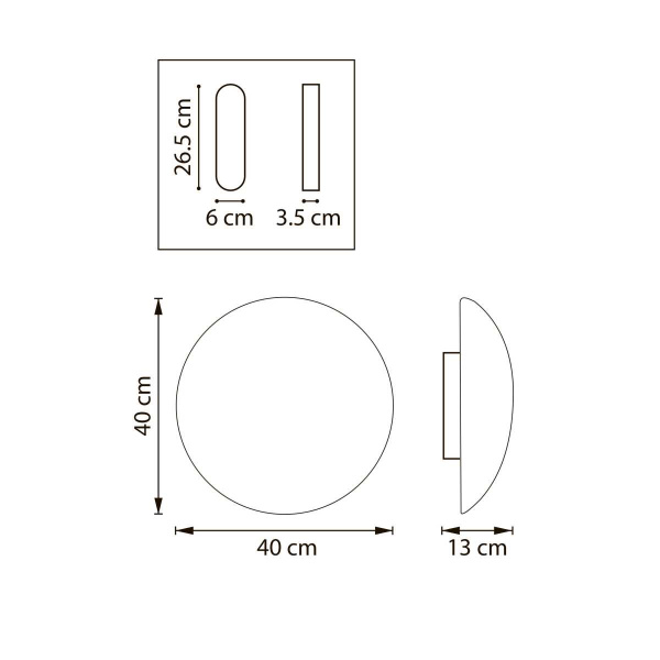 Светильник настенно-потолочный 8W 640Lm 3000K, белый Genova Lightstar 610646