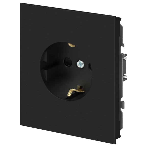 Розетка ЭРА Arktik 16-2102-05 с заземлением 2P+E Schuko со шторками 16А-250В антрацит Б0070428