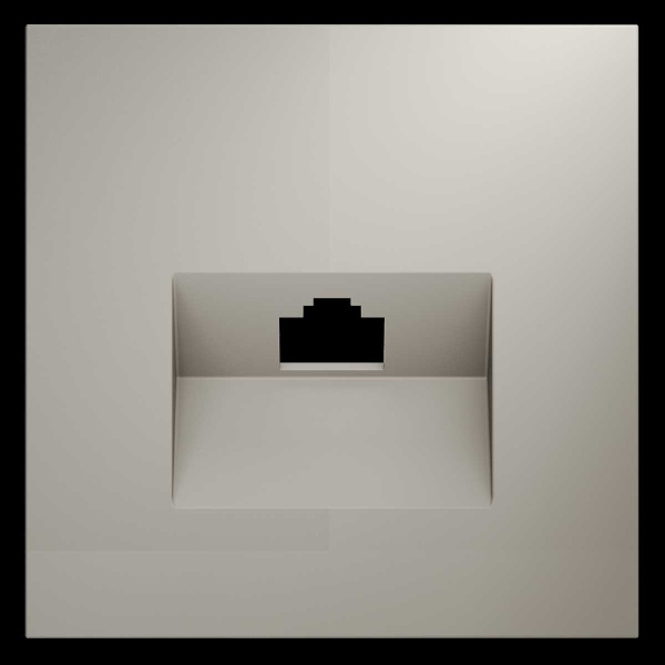 Накладка для розетки компьютерной RJ45 кат.6 S70 (кашемир) Voltum VLS001303