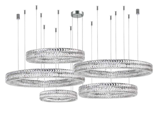 Горизонтальная композиция Newport 8550 из пяти колец хром №178 S8550_178CH