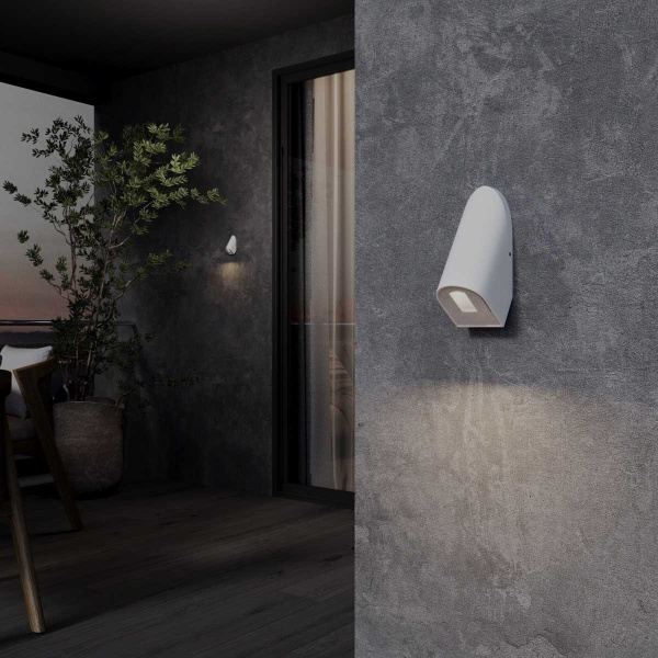 Уличный настенный светодиодный cветильник Elektrostandard Bit 35168/D белый a063975