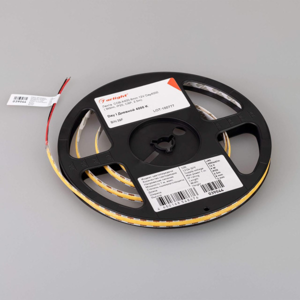 Светодиодная лента Arlight 9W/m 400LED/m CSP дневной белый 2.5m 039044