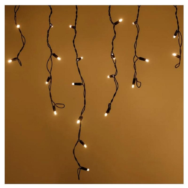 Светодиодная гирлянда Arlight ARD-ICICLE-CLASSIC-5000x500-BLACK-160LED-FLASH Warm (230V, 10W, IP65) 042726