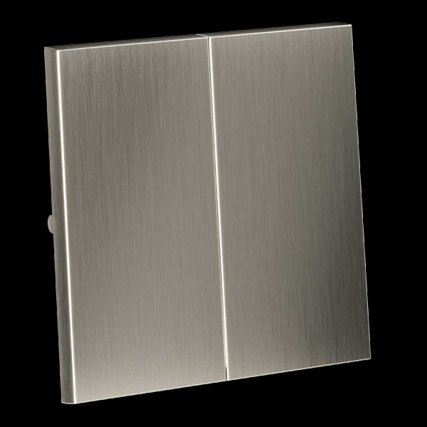 Клавиши для выключателя/переключателя двухклавишного, S70 Metal (никель) Voltum VLSM000311