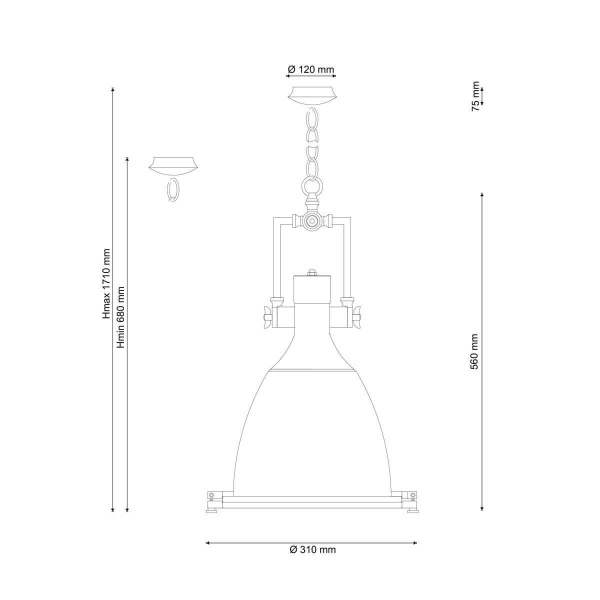 Подвесной светильник Lucia Tucci Industrial 092