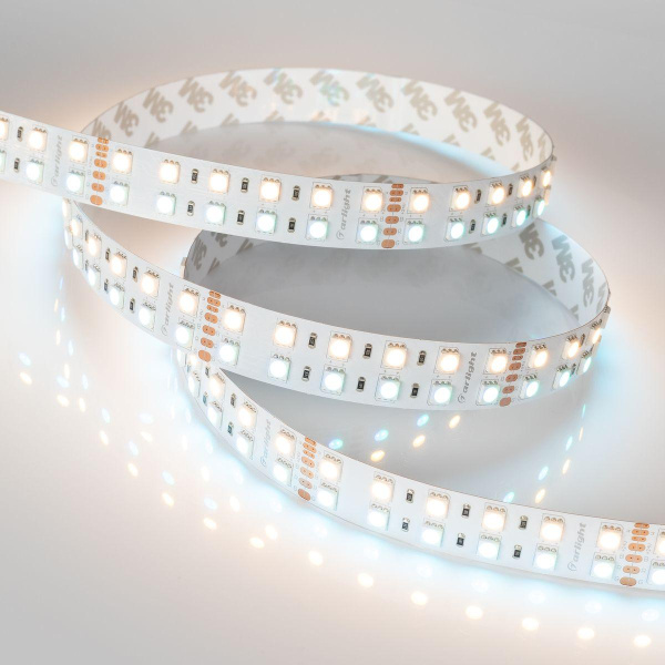 Светодиодная лента Arlight 32W/m 144Led/m 5060SMD разноцветный/теплый белый 5M RT-B144-19mm 24V RGBW-Warm 012327(3)