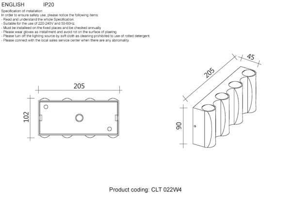 CLT 022W4 BL 4000K Бра