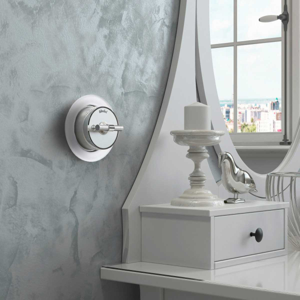 Переключатель-выключатель Werkel Vintage серебро матовый/хром W5812054 4690389174674