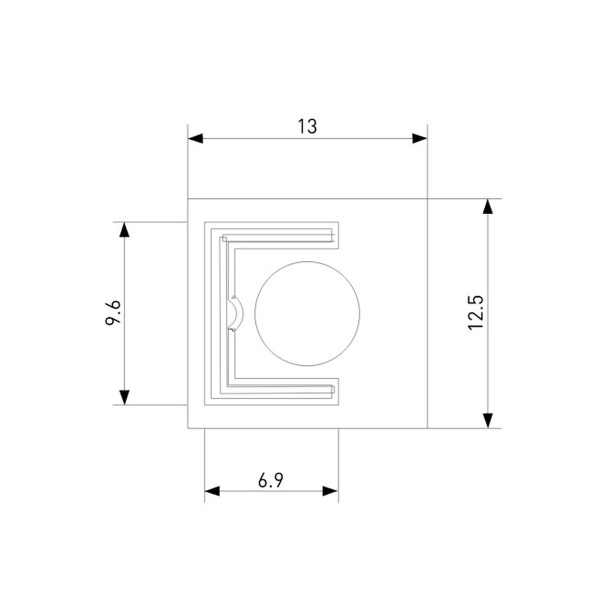 Заглушка для встраиваемого гибкого алюминиевого профиля под ГКЛ 9,5 мм Elektrostandard ZLL-2-ALP024 (2 шт.) a070647