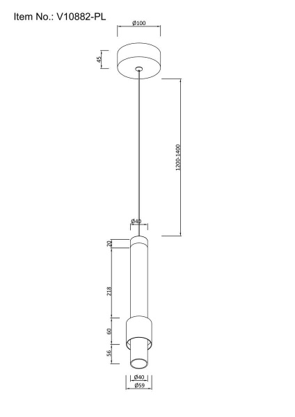 Подвесной светодиодный светильник Moderli Elli V10882-PL