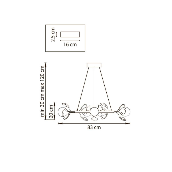 Люстра подвесная Ceramo BW Lightstar 799097