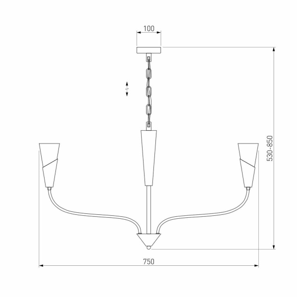 Подвесная люстра Eurosvet Rhyton 60167/6 латунь Smart