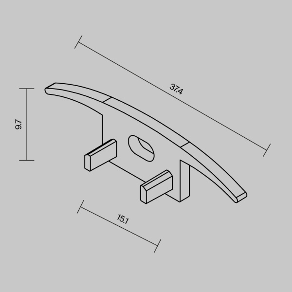 Комплект заглушек Maytoni Led Strip для профиля ALM-3710-S-2M 2 шт 642085