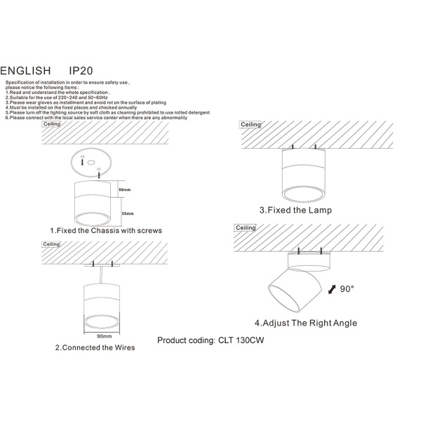 Светодиодный спот Crystal Lux CLT 130CW BL