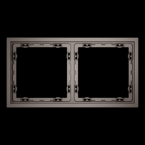 Рамка пластиковая S70 на 2 пост, (капучино) Voltum VLS100214