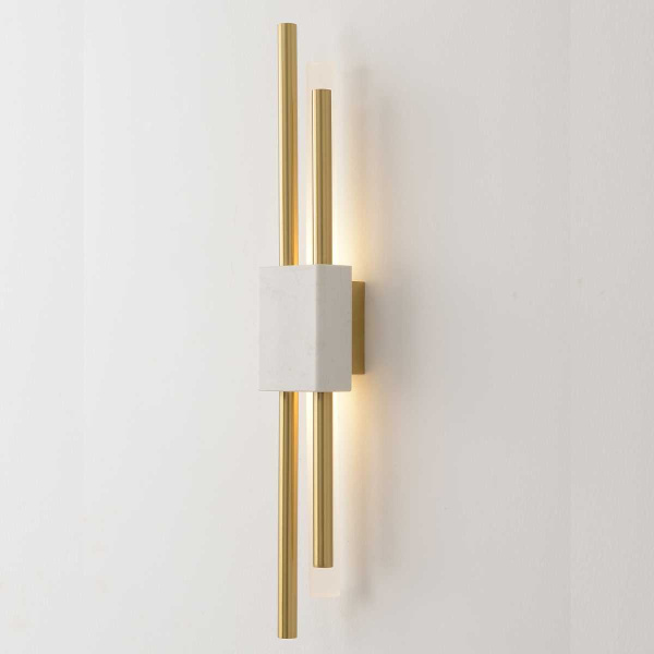 Бра Crystal Lux CARTA AP6W LED WHITE/BRASS