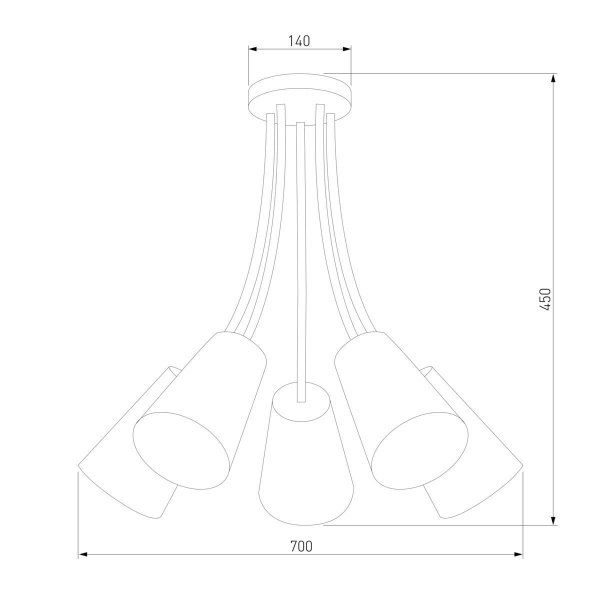 Потолочная люстра TK Lighting 1712 Wire Kids