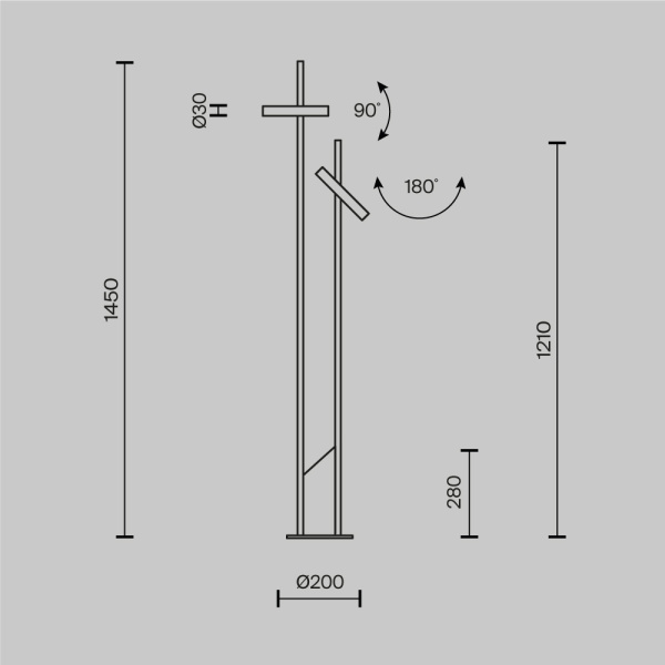 Торшер Maytoni MOD460FL-L6B3K