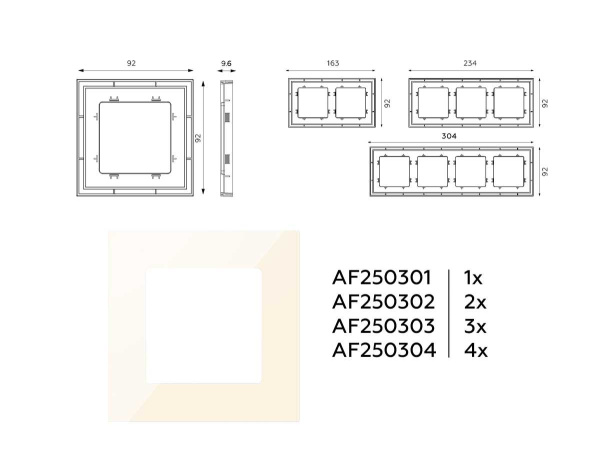 Рамка AMBRELLA VOLT AF250303