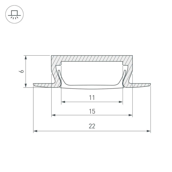 Встраиваемый профиль Arlight MIC-FS-2000 Anod 038688