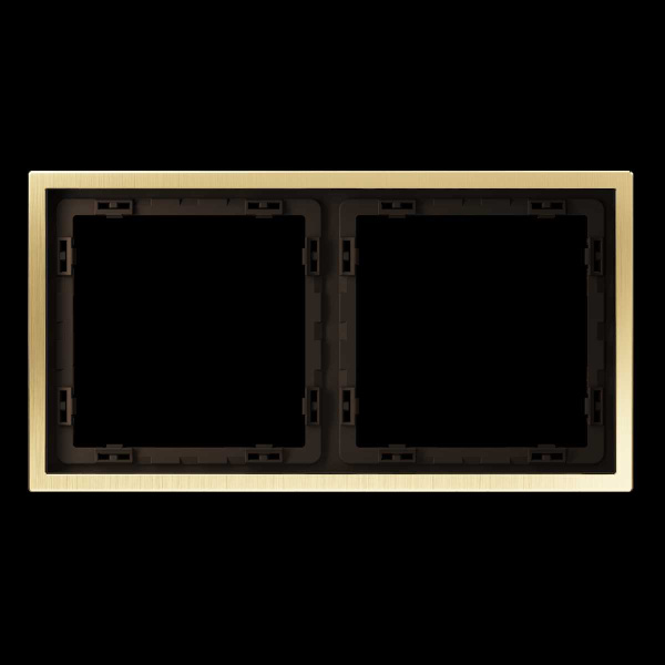 Рамка металлическая на 2 поста, S70 Metal (латунь) Voltum VLSM120209
