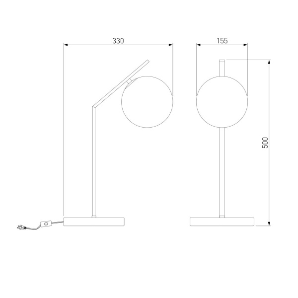 Настольная лампа Eurosvet Shape 01213/1 хром