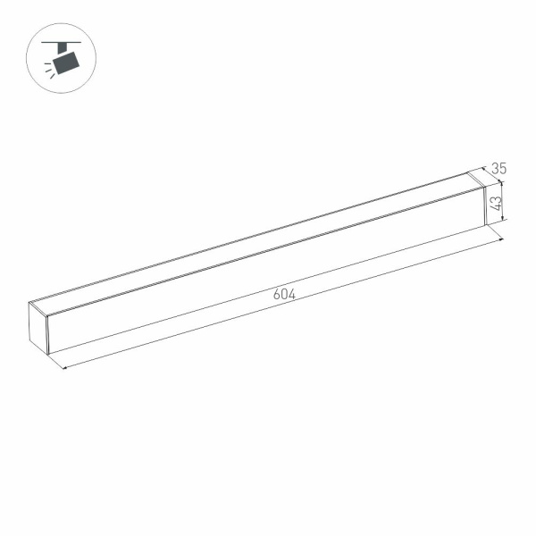 Светильник Arlight MAG-FLAT-45-L605-18W Warm3000 046584