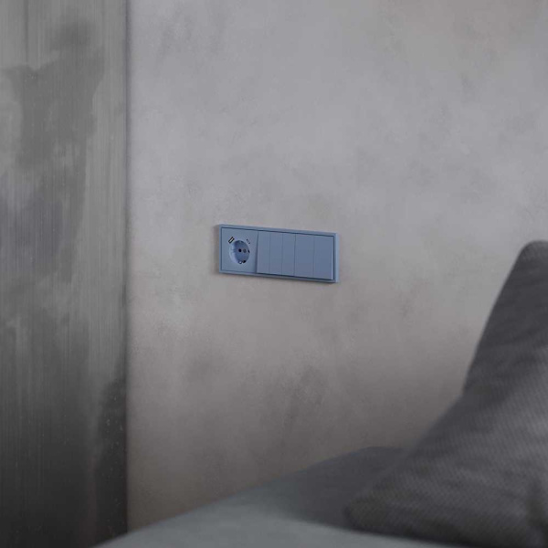 Клавиши для выключателя/переключателя двухклавишного, S70 (деним) Voltum VLS000315