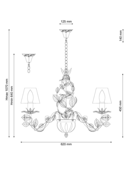 Подвесная люстра Lucia Tucci Fiori Di Rose 107.6