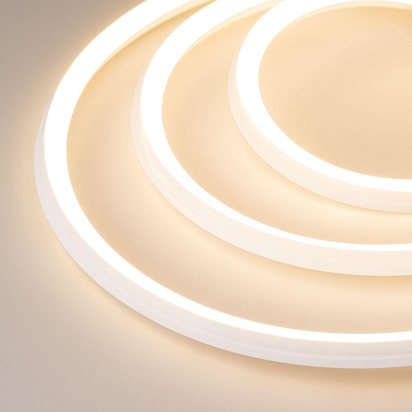 Гибкий неон Arlight 7,2W/m 168LED/m 2835SMD теплый белый 5M Moonlight-3D-A168-15x15mm 24V Warm3000 038603