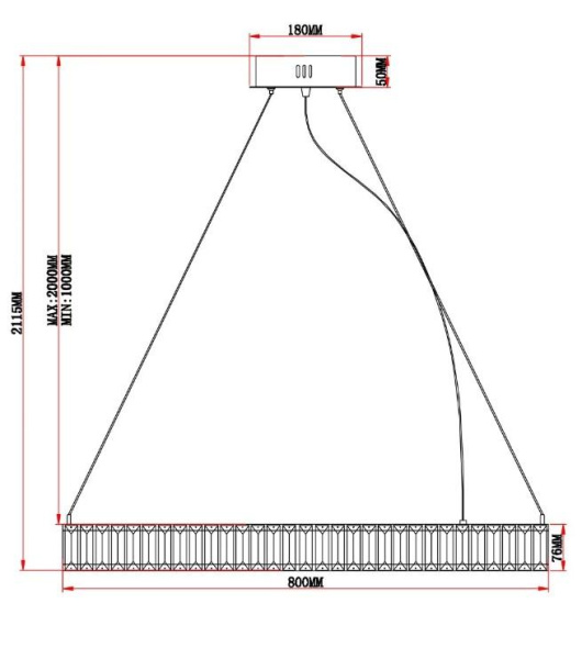 Подвесной светодионый светильник Moderli Asti V10734-PL