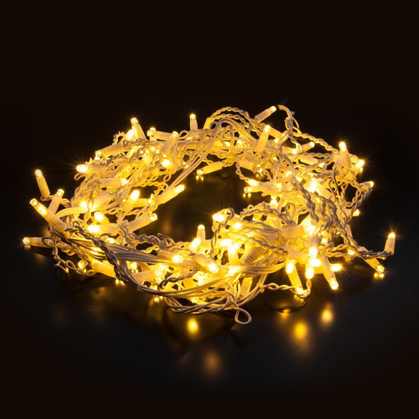 Уличная светодиодная гирлянда Eurosvet бахрома 230V 100-101 теплый белый