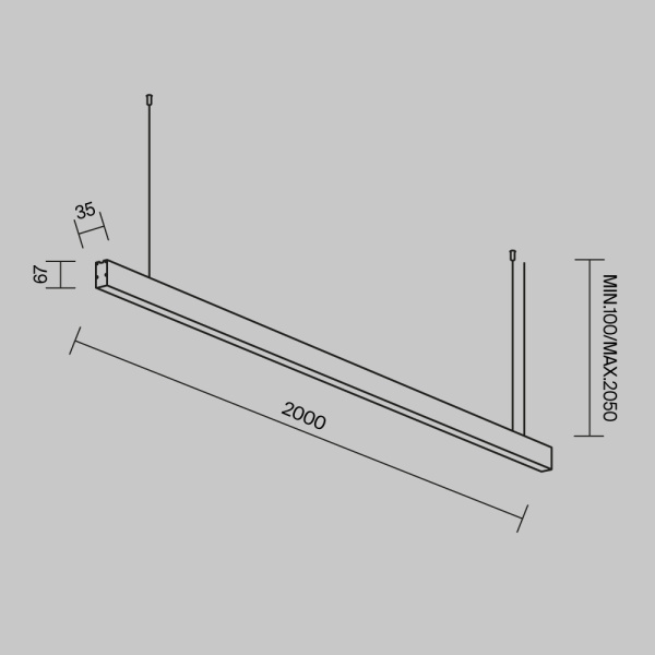 Линейный светильник Maytoni Technical LL312039
