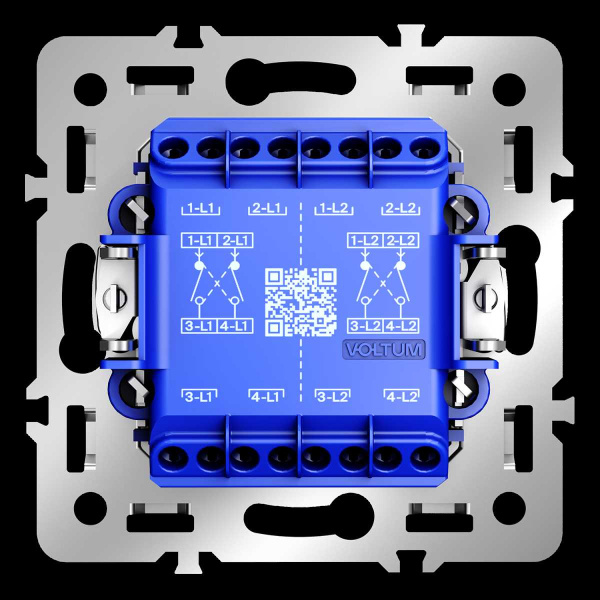 Механизм перекрестного переключателя двухклавишного 10А, S70 Voltum VLS0205M
