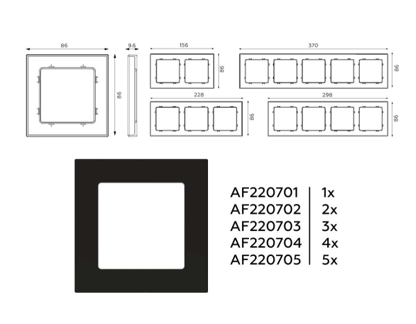 Рамка AMBRELLA VOLT AF220704