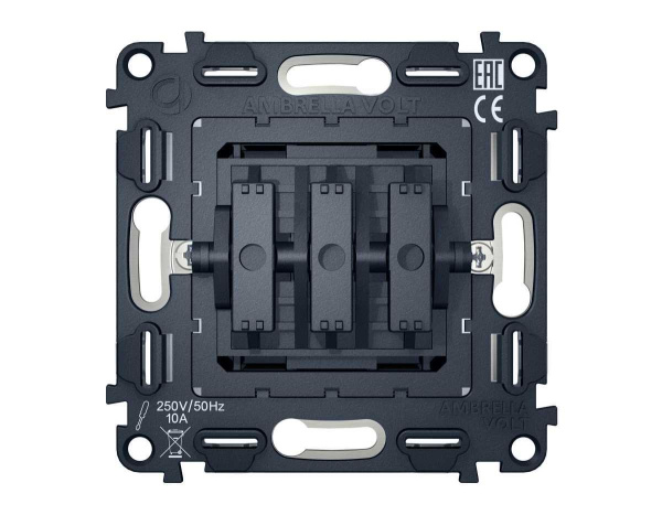 Выключатель трехклавишный AMBRELLA VOLT VM133