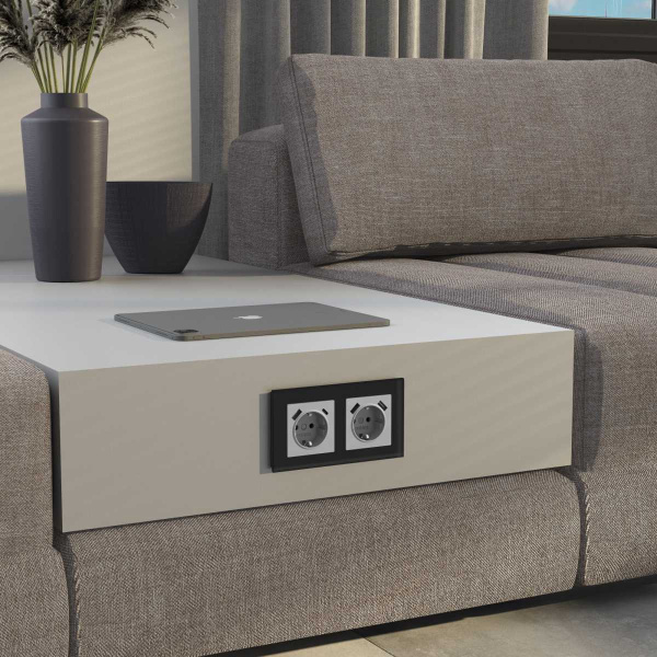 Рамка Werkel Senso на 2 поста черный, стекло soft-touch W0023108 4690389200373