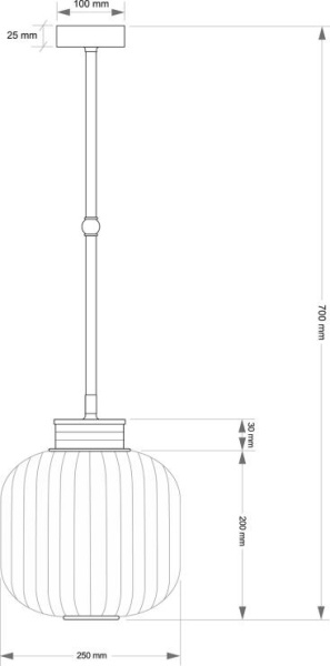Подвесной светильник KUTEK ALBA ALB-ZW-1(P)250