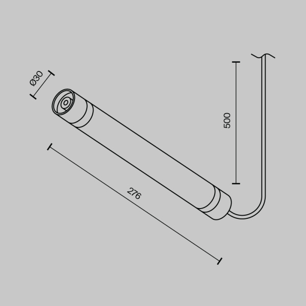 Аксессуар Maytoni Technical CA011-L300-100W-B