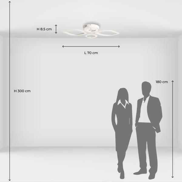 Потолочная светодиодная люстра De City Мадлен 424018104