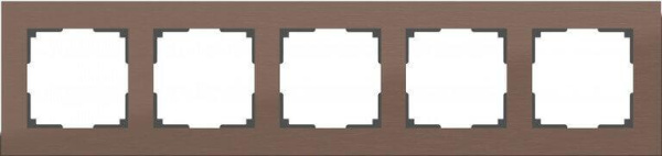 Рамка Werkel Aluminium на 5 постов алюминий коричневый WL11-Frame-05 4690389073724