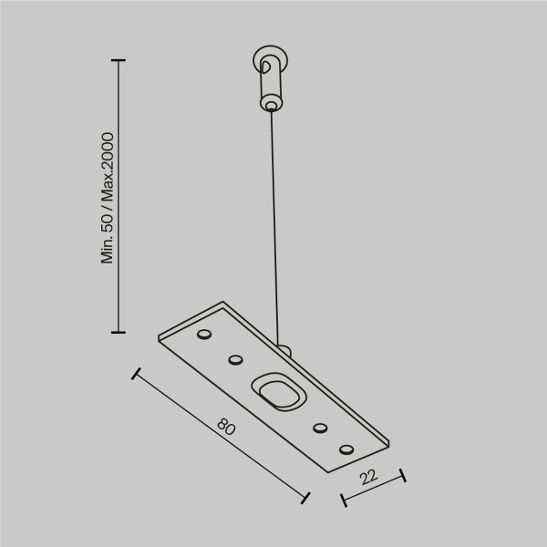 Подвес Maytoni Technical Exility (2 шт) TRA034SW-2W