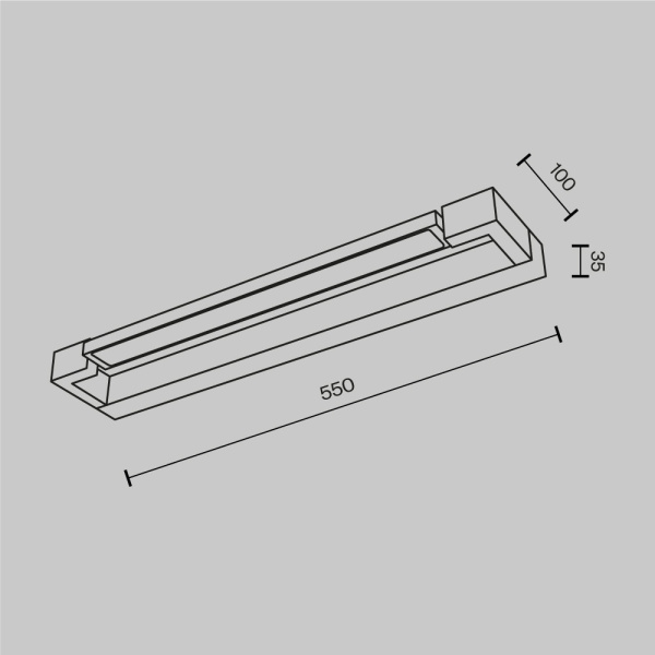Настенный светильник Maytoni Mirror Beam MIR002WL-L10B3K