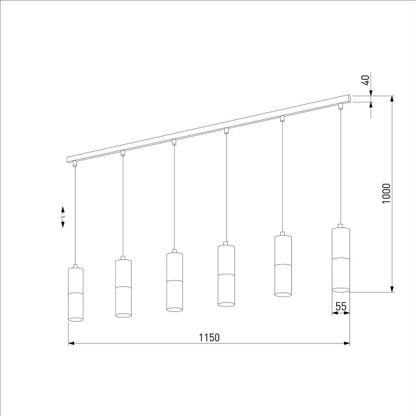 Подвесной светильник TK Lighting 4368 Elit Black