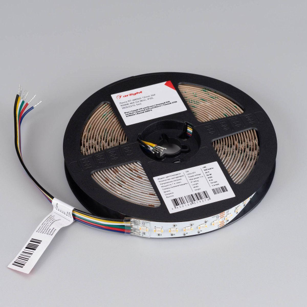 Светодиодная лента Arlight 4W/m 60Led/m 2835SMD разноцветный/холодный белый 5M RT-AM360-12mm 24V RGBW-MIX 044036