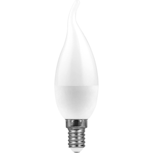 Лампа светодиодная Feron E14 7W 2700K Свеча Матовая LB-66 25785