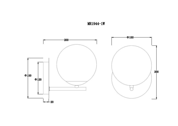 Бра MyFar Aerton MR1944-1W