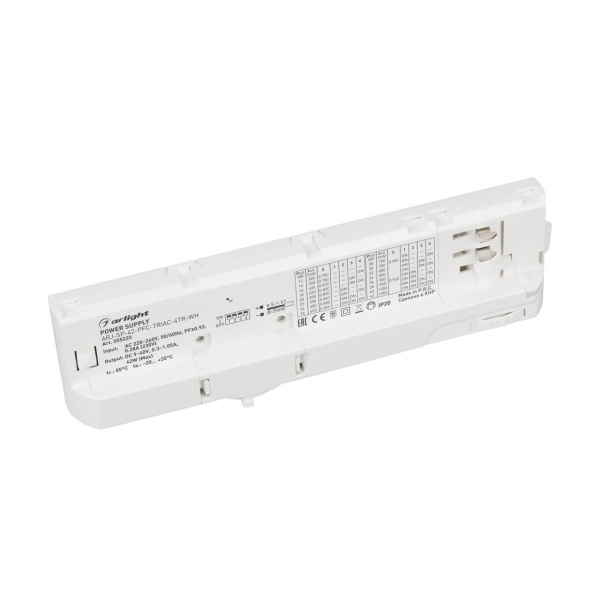 Блок питания для трековых систем ARJ-SP-42-PFC-TRIAC-4TR-WH (42W, 9-40V, 0.3-1.05A) Arlight 055220