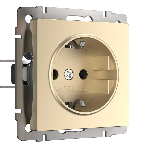 Розетка с заземлением Werkel шампань W1171011 4690389157363